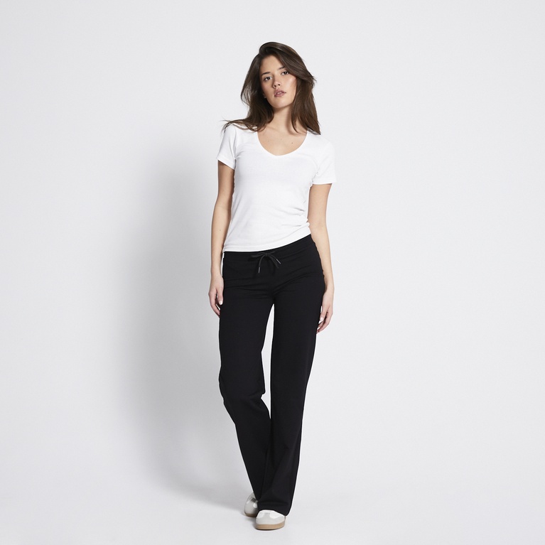 Low waist fitted pants  "Ebba" Black